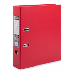 Expert Complete Регистратор PVC, 2-х стороннее покрытие, мет.уг. 75 мм 50 шт. Premier A4 арочный механ. (разб.) лён красный ЕС100162004