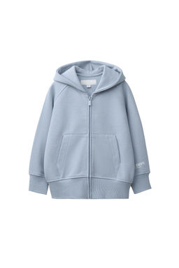 SUDADERA FELPA CAPUCHA / Azul claro - Zara фото 6