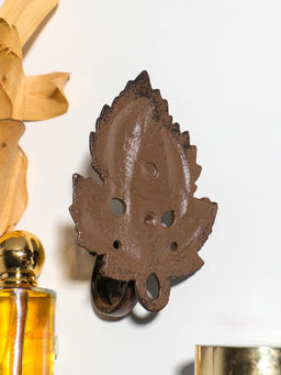 Крючок декоративный чугун "Виноградный лист" 9х12,5х7,5 см