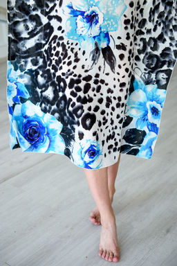 Туника женская из шелка Ариша васильковый