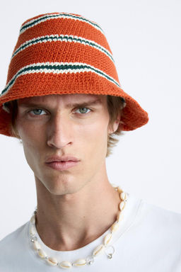 STRIPED CROCHET HAT - Zara фото 4