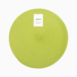 Салфетка сервировочная Доляна Классика, цв.зеленый, d 38 см  фото 3