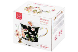 Кружка 170 мл 10,5*8*7,5 см Певчие птички на черном NEW BONE CHINA - Elan gallery фото 11