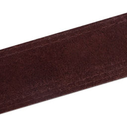 Ошейник кожаный двухслойный на замше, 3,5 см, ОШ 41-51 см, коричневый - Пижон фото 6