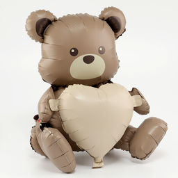 Воздушный шар фольгированный 26 Мишка с сердцем, под воздух - Страна карнавалия фото 2