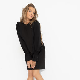 Платье комбинированное с шёлком, Дерзкая леди (черное) - Charutti фото 7