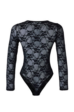 Siyah Dantel Ajurlu/Delikli Kaps?z C?tc?tl? Orme Body THMAW25BD00001