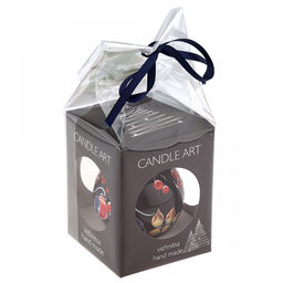 Елочная игрушка шар стеклянная д8см, черный, ручная художественная роспись, подарочная упаковка (Россия) - Домашняя мода фото 9