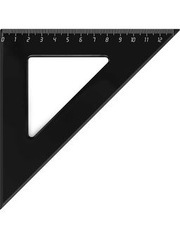Цена за 5 шт. Треугольник 12см 45 Prof-Press (Л-4483) непрозрачный черный