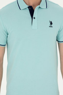 Футболка мужская U.S. Polo Assn цвета морской волны хлопок  фото 13