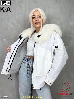 Куртка женская парка с меховым воротником