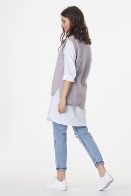 Жилет вязаный прямой с разрезам по бокам - Fly фото 12