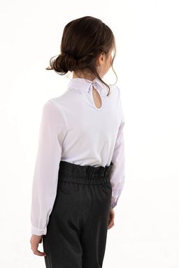 Белая школьная блуза Mooriposh, модель 06125  фото 3
