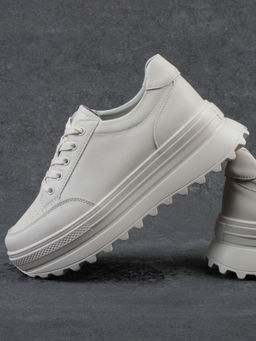 03-YC282-2 BEIGE Кроссовки женские (натуральная кожа) - Фабричный китай фото 19