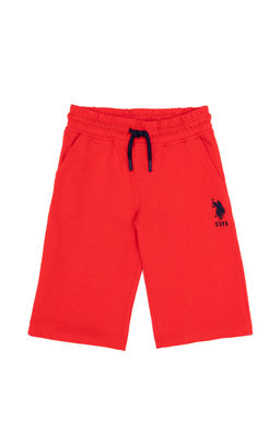 Красные вязаные шорты для мальчика