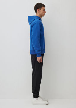 Kapusonlu Mavi Basic Sweatshirt  фото 3