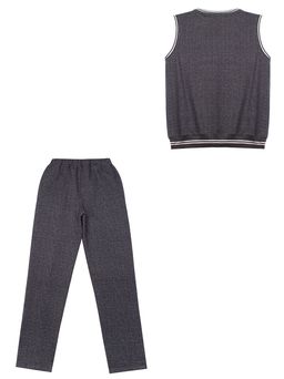 Комплект Апрель жилет и брюки футер серый  фото 2