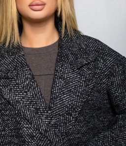 Полупальто #КТ1813 (5), тёмно-серый - Dommod фото 5