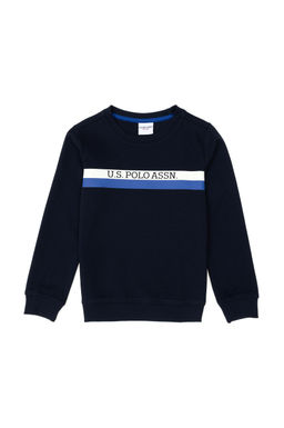 Свитшот U.S. Polo Assn для мальчика хлопок темно-синий