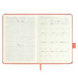 Ежедневник недатированный ESCALADA, А6+, 120 л., арт. 67271/ 20 ВИННЕР КОРАЛЛОВЫЙ