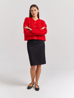 Юбка на круговой резинке из плотного трикотажа