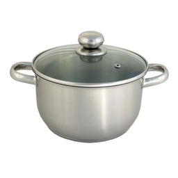 Кастрюля ПРИМА САТИН 4,0л стекл.крышка с ТРС-3 объем.ручки арт.1с857, 3с142 Аша