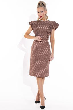 Платье Барселоника (горох мокко) - Эльза фото 5