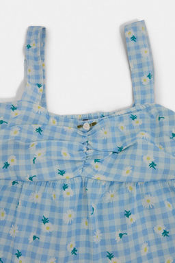 Mavi Pamuklu _i_ekli Gofre Dokuma Pijama Tak_m_ THMSS26PT00205 - Trendyolmilla фото 6