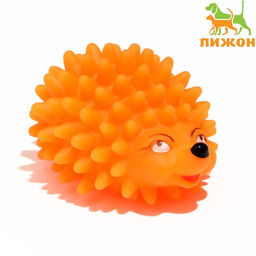 Игрушка пищащая Ёжик мини для собак, 5 см, оранжевая