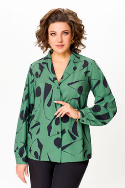 Блуза Swallow 803.2 черный+серебряный узор фото 760