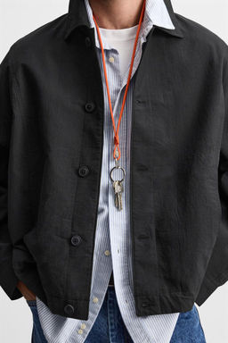 TEXTURED BOXY FIT JACKET - Zara фото 7