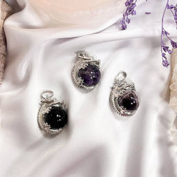 Кулон Дракон с Аметистом