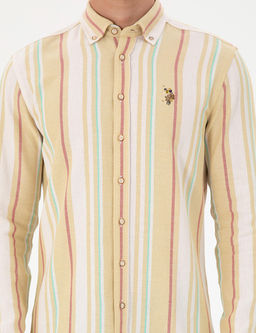 Мужская желтая рубашка с длинным рукавом - U.s. polo assn фото 6