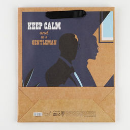 Пакет крафтовый вертикальный Keep calm, M 26 х 30 х 9 см - Дарите счастье фото 5