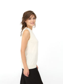 Кофта из кашемира женская KW030190-E сливочная