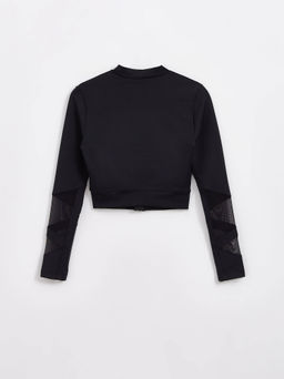 CONTE Укороченный спортивный джемпер на молнии DOUBLE CONTE SPORT LJ 2274 black - Conte elegant фото 3