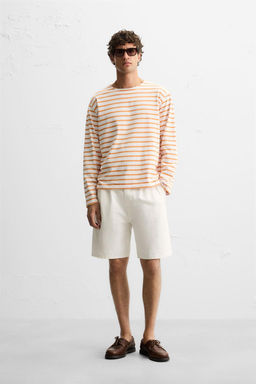 PLEATED RELAXED FIT BERMUDA SHORTS