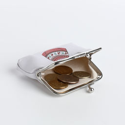 Цена за 4 шт. Кошелёк монетница на фермуаре, белый