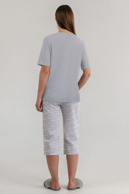 Арт. 9166 Пижама с бриджами 44-50 (4 шт) Цвет:серый,белый
