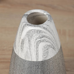 Ваза Бригэм, бочка, настольная, d=4 см, 24.5?12 см, керамика, бело-серая