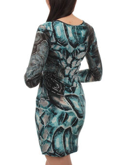 7043 TURQUOISE Платье летнее (90% полиэстер, 10% эластан)