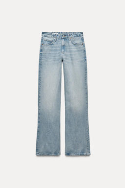 RIPPED MID-RISE WIDE-LEG TRF JEANS - Zara фото 7