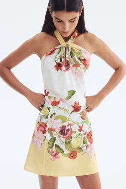 Vestido halter en mezcla de lino - H&m фото 2