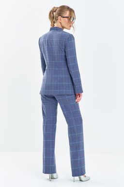 Костюм Euro Moda 647 голубая клетка