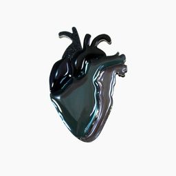 Брошь Сердце\Heart brooch,Black Вид товара