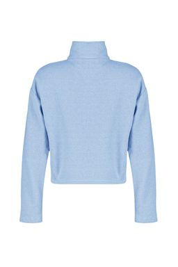 Mavi Selanik/Triko Gorunumlu Fermuarl? Yaka Regular/Normal Kal?p Orme Sweatshirt TWOAW22SW0732