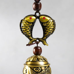 Колокольчик подвесной металл «Карпы», 34×4×4 см