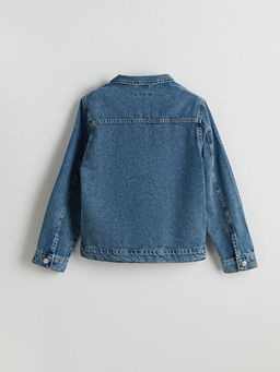 G?mlek Yaka Erkek ?ocuk Jean Ceket