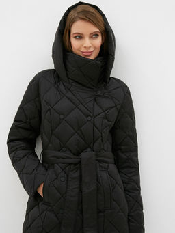 Conso/WDMF 200521 - nero Полупальто пуховое женское  фото 5