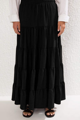 TRENDYOLMILLA Beyaz Pamuklu Dokulu Kumas Maxi Boy Dokuma Etek TWOSS25ET00029 фото 3